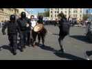 Russian police arrest May Day protesters in St Petersburg