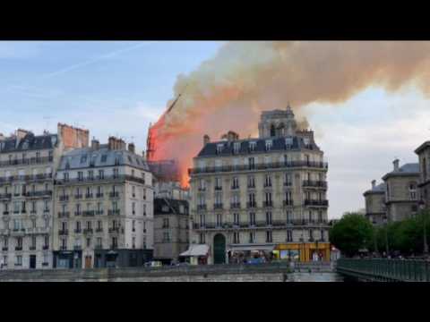 Fire ravages Notre-Dame cathedral in Paris, spire collapses