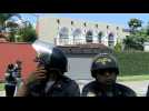 Police guard former president Kuczynski's house after his detention