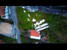 Drone footage shows site of Portuguese tourist bus accident