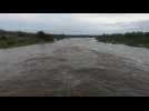 Swollen river in Mozambique after cyclone Kenneth
