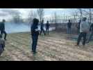 Migrants and Greek police clash at the Turkish border