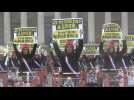 Paris: Opponents of LGBTQ rights protest on International Women's Day