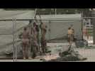 Coronavirus: French field hospital begins to take shape