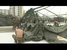 Coronavirus: French troops set up field hospital in Mulhouse