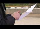 Coronavirus: French police patrol the empty streets of Paris