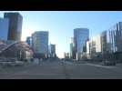 Coronavirus: Paris business district of La Defense virtually deserted