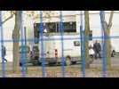 Coronavirus: French market hall turned into funeral home to store coffins