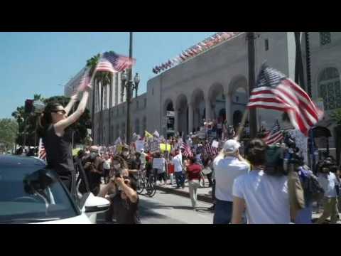 California: Protesters rally against stay-at-home order amid pandemic