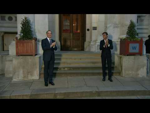 Coronavirus: British Foreign Minister claps to support hospitalised PM Boris Johnson and health workers