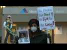 New York: Healthcare workers hold vigil for colleagues who died from Covid-19