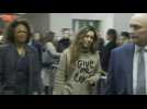 Lawyers and plaintiff Jessica Mann arrive at court for Weinstein sentencing