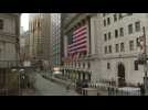 Coronavirus: View outside New York Stock Exchange amid pandemic