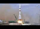 Space station crew blast off despite virus-hit build up