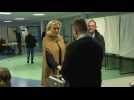 French National Rally leader Le Pen votes in local elections