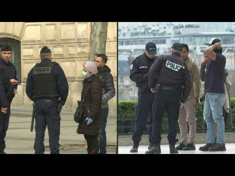 Coronavirus: French police perform ID checks as France enters lockdown