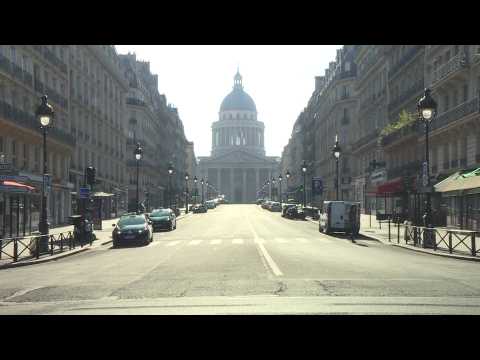 Paris's Pantheon district deserted on 34th day of French lockdown against coronavirus