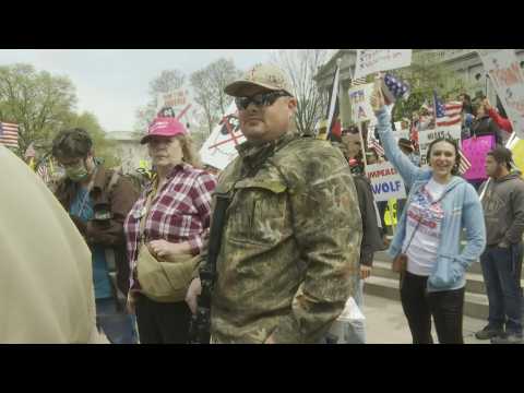 Protesters rally against stay-at-home order in Pennsylvania