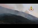 Italy firefighters attempt to put out fires after Stromboli eruption