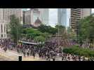 Hong Kong protesters defy police again and begin banned march
