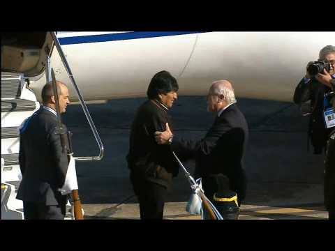 Bolivia's president lands in Argentina ahead of Mercosur summit