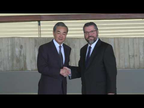 China's Foreign minister meets his Brazilian counterpart in Brasilia