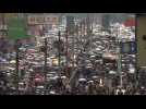 Hong Kongers defy police ban and gather for 'anti-triad' rally