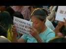 Hong Kong mothers hold a rally to support youth-led anti-government protests