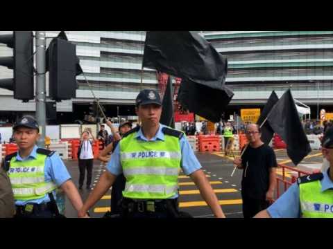Protests begin as Hong Kong marks handover anniversary