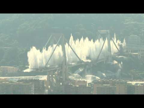 Morandi Bridge demolished with explosives