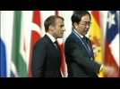 France's Macron arrives for G20 family photo