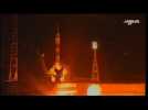 Space crew blast off for ISS on moon landing anniversary