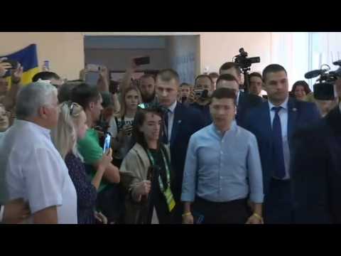 Ukrainian president Zelensky casts his vote in Parliamentary elections