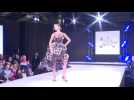 Models wear chocolate outfits at Paris Chocolate show
