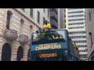 Rugby world champions parade through Cape Town