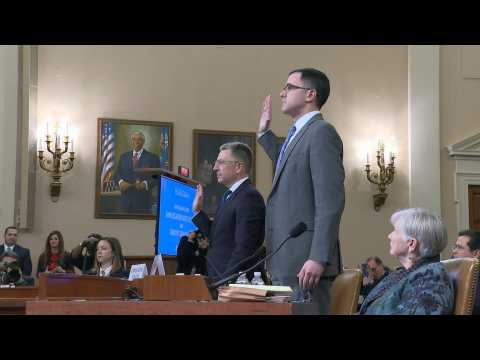 US: Kurt Volker and Timothy Morrison sworn in before public hearing in impeachment probe