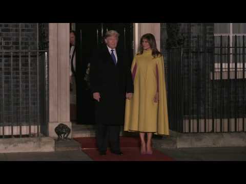 NATO leaders arrive for evening reception at Downing Street