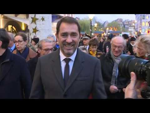 One year after attack, French Interior Minister attends Strasbourg Christmas Market opening