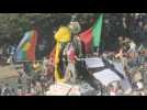Thousands gather in Chile's iconic Plaza Italia for 5th week