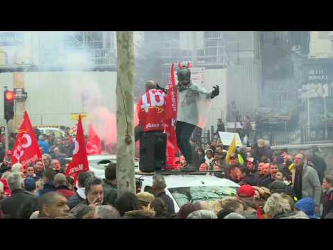Protesters rally in Marseille over French pension reform