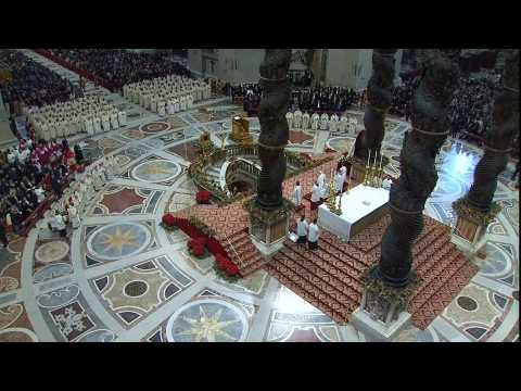 Pope Francis leads mass to mark Vatican's World Day of Peace