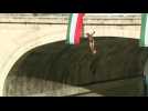 Italians jump into the Tiber in New Year's day tradition