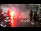 French police fire tear gas on anti-pension reform protesters