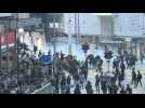 Tear gas as thousansd defy police in latest Hong Kong march