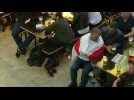 Rugby: English fans watch the World Cup final