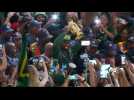 Springboks' Kolisi lifts Rugby World Cup trophy in Johannesburg
