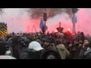 French pension reform protests: tensions between police and protesters in Paris