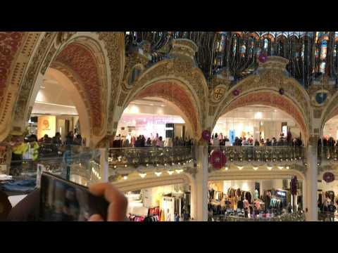 'Yellow vests' briefly storm Galeries Lafayette in Paris
