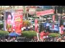 Supporters of Aung San Suu Kyi rally ahead of ICJ case