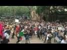 Australians join Sydney climate protest as bushfires rage